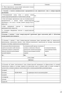 Свидетельство СРО